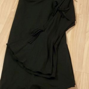 Cute black shirt with tie sleeves